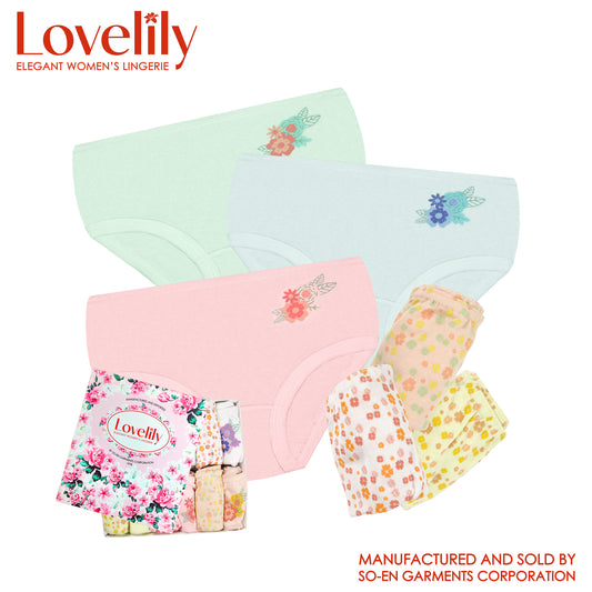 Lovelily 12 in 1 Anne Cotton Rich Semi Panty