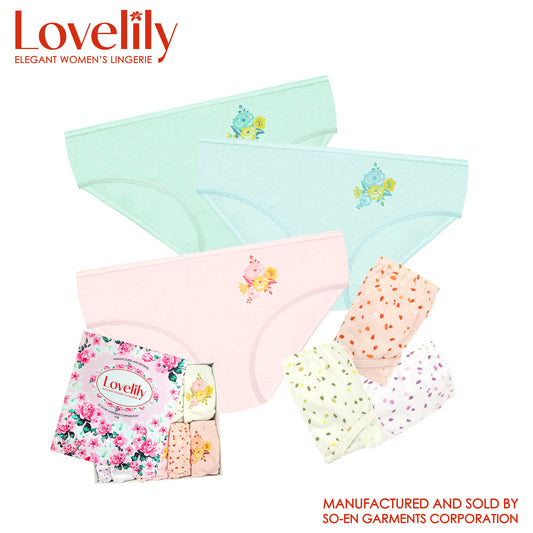 Lovelily 12 in 1 Airis Cotton Rich Bikini Inside Panty