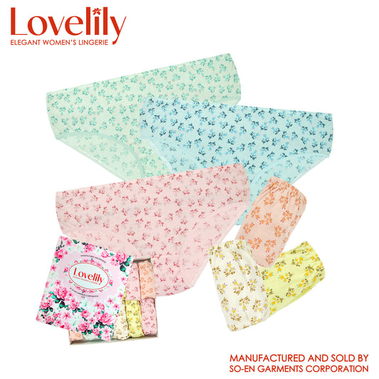 Lovelily 12 in 1 Arabella Cotton Rich Bikini Inside Panty