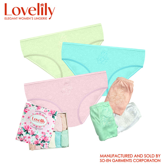 Lovelily 12 in 1 Brittany Cotton Rich Bikini Inside Panty
