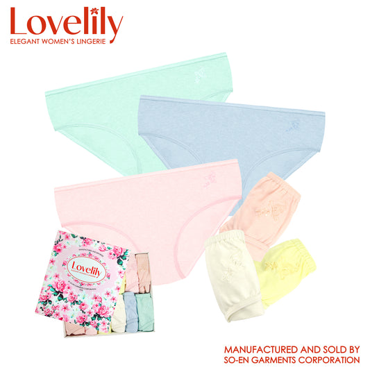 Lovelily 12 in 1 Claire Cotton Rich Bikini Inside Panty