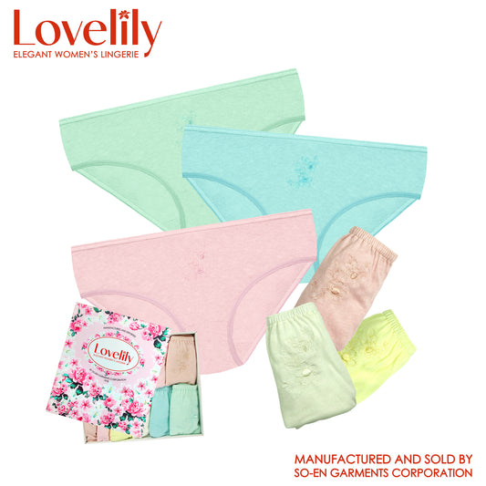 Lovelily 12 in 1 Cleome Cotton Rich Bikini Inside Panty