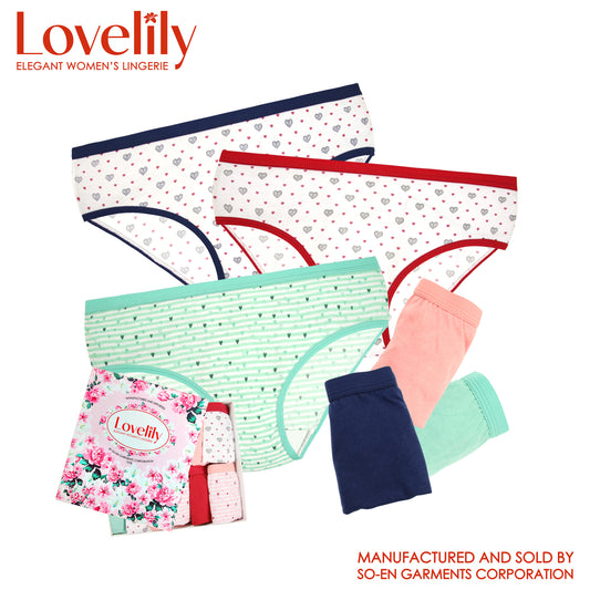 Lovelily 12 in 1 Daphne Cotton Rich Bikini Outside Panty
