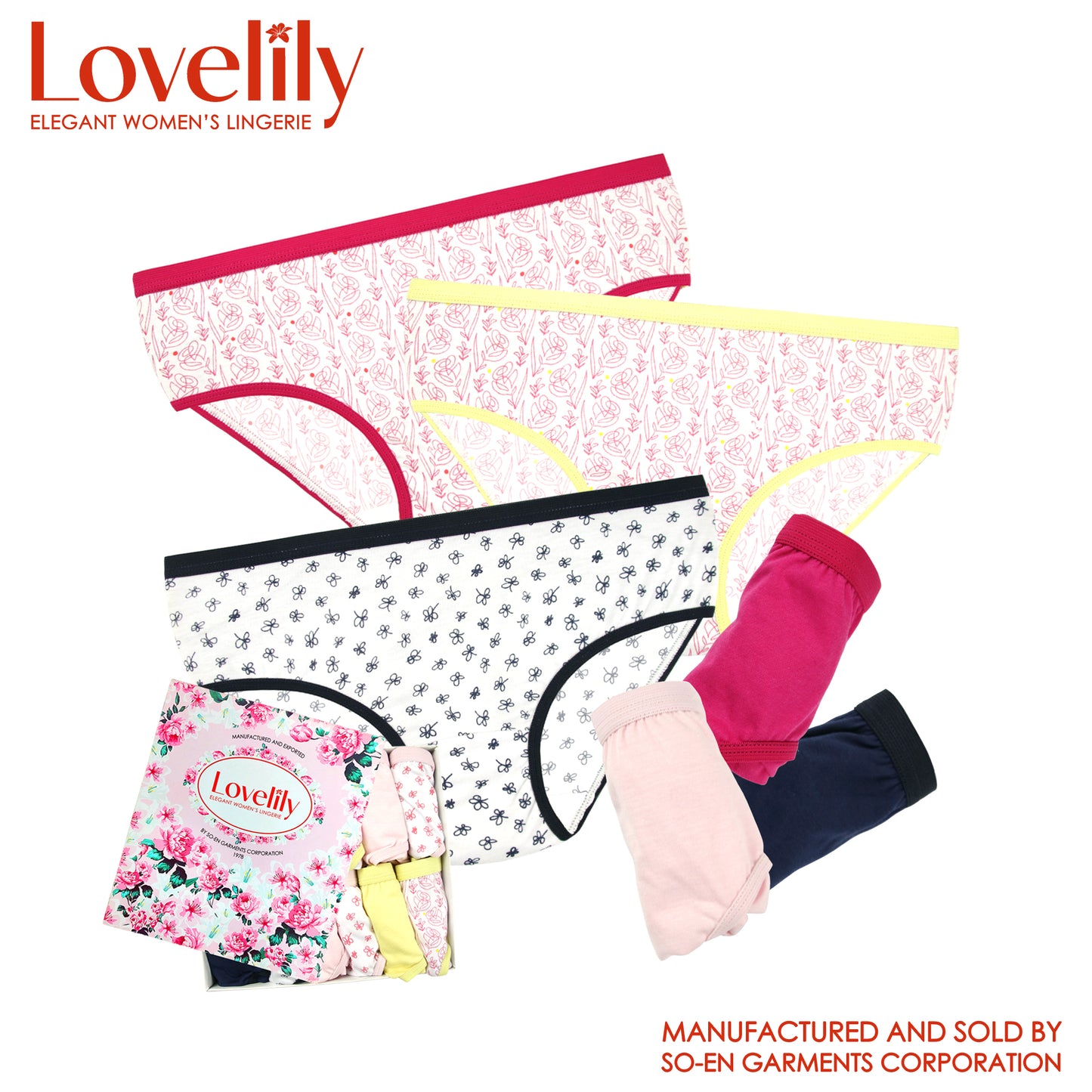 Lovelily 12 in 1 Ella Cotton Rich Bikini Outside Panty