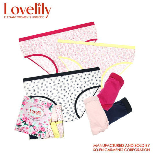 Lovelily 12 in 1 Ella Cotton Rich Bikini Outside Panty