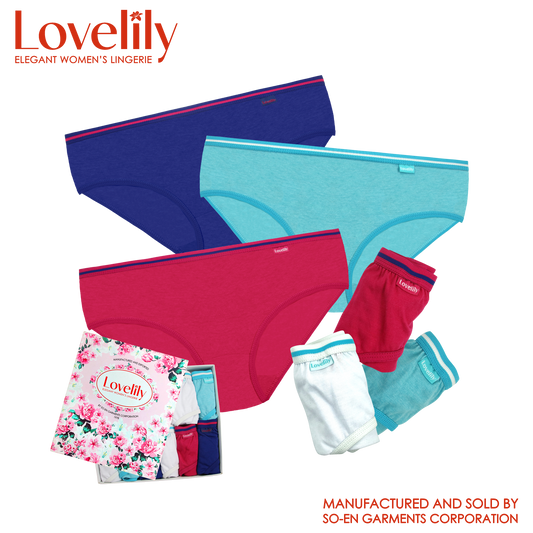 Lovelily 12 in 1 Frone Cotton Rich Bikini Outside Panty