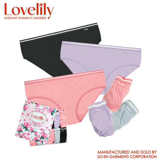 Lovelily 12 in 1 Isabelle Cotton Rich Bikini Outside Panty
