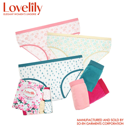 Lovelily 12 in 1 Shayna Cotton Rich Bikini Outside Panty